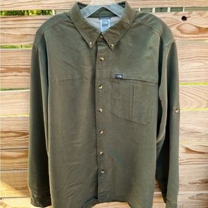The North Face forest green button down shirt size XL